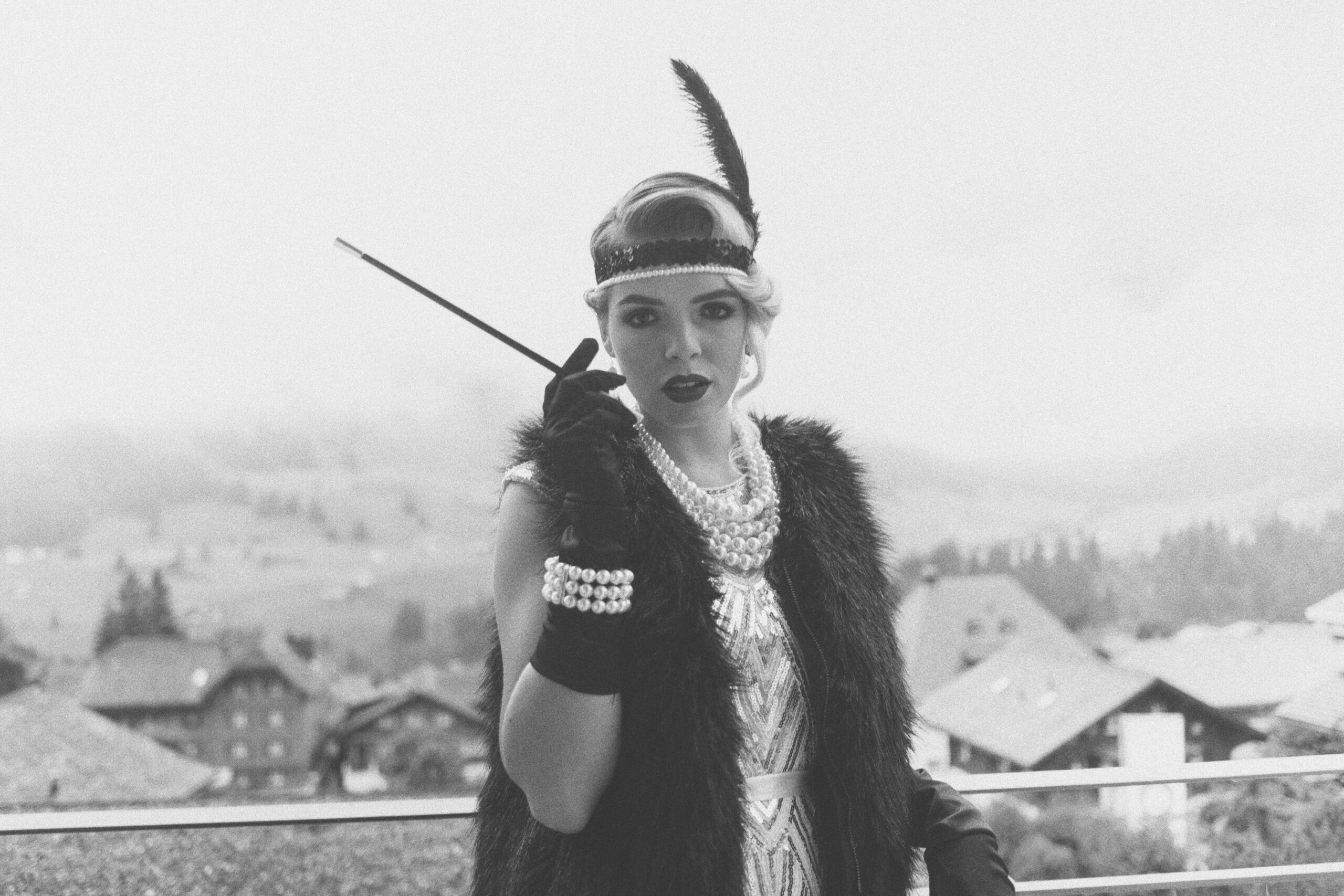 Portrait of a woman in 1920s clothing