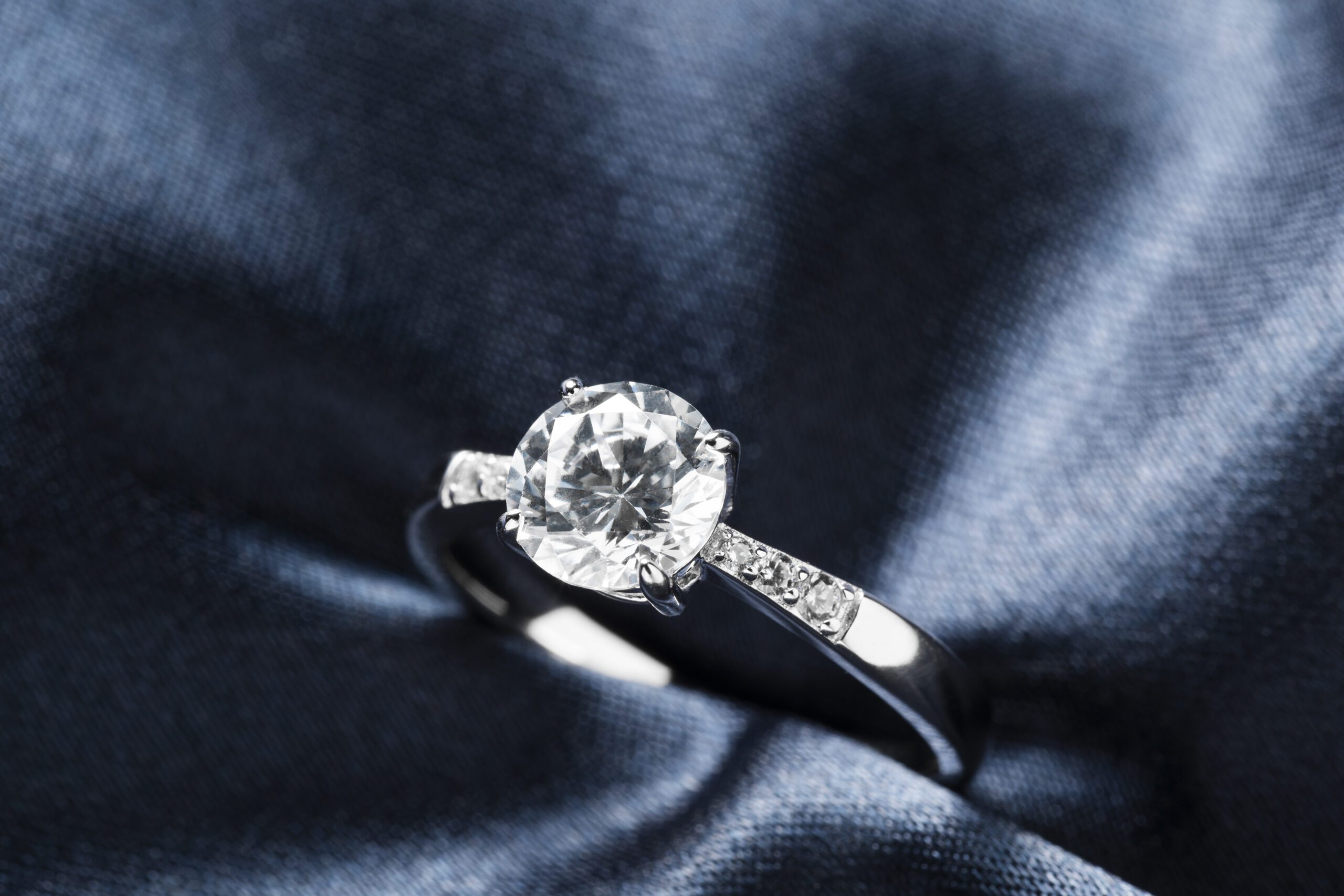 Lab-Created Diamonds on a ring