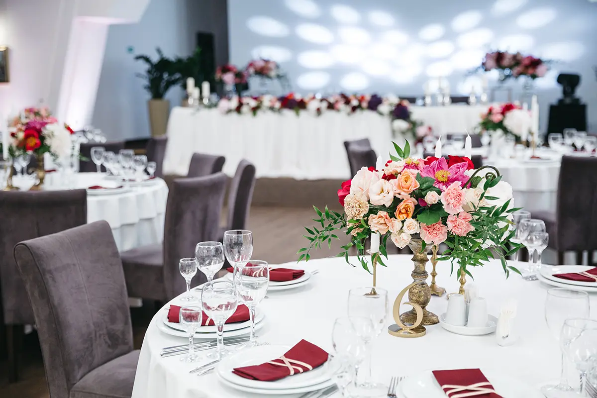 decorated wedding tables