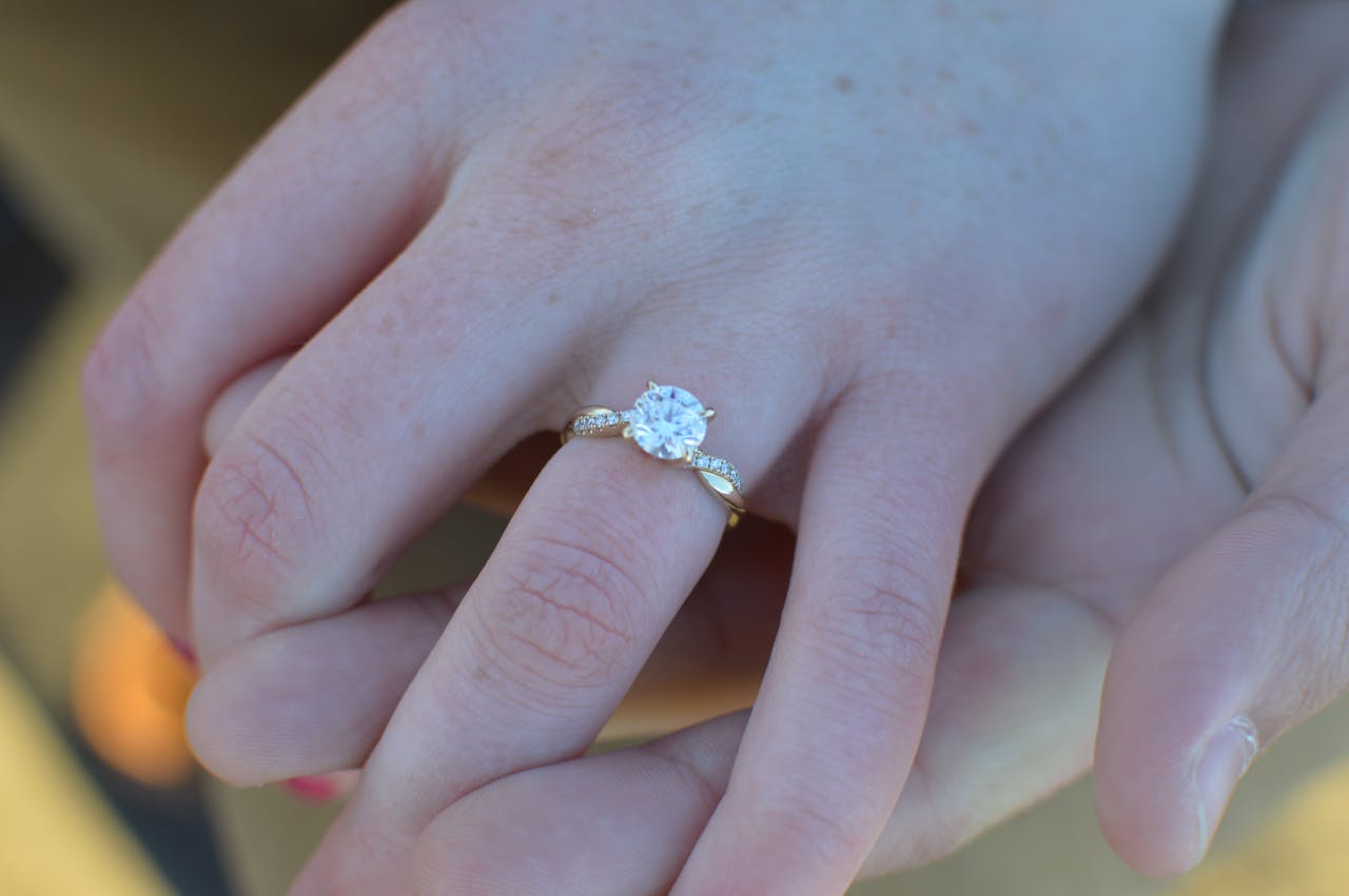 wedding ring on a hand