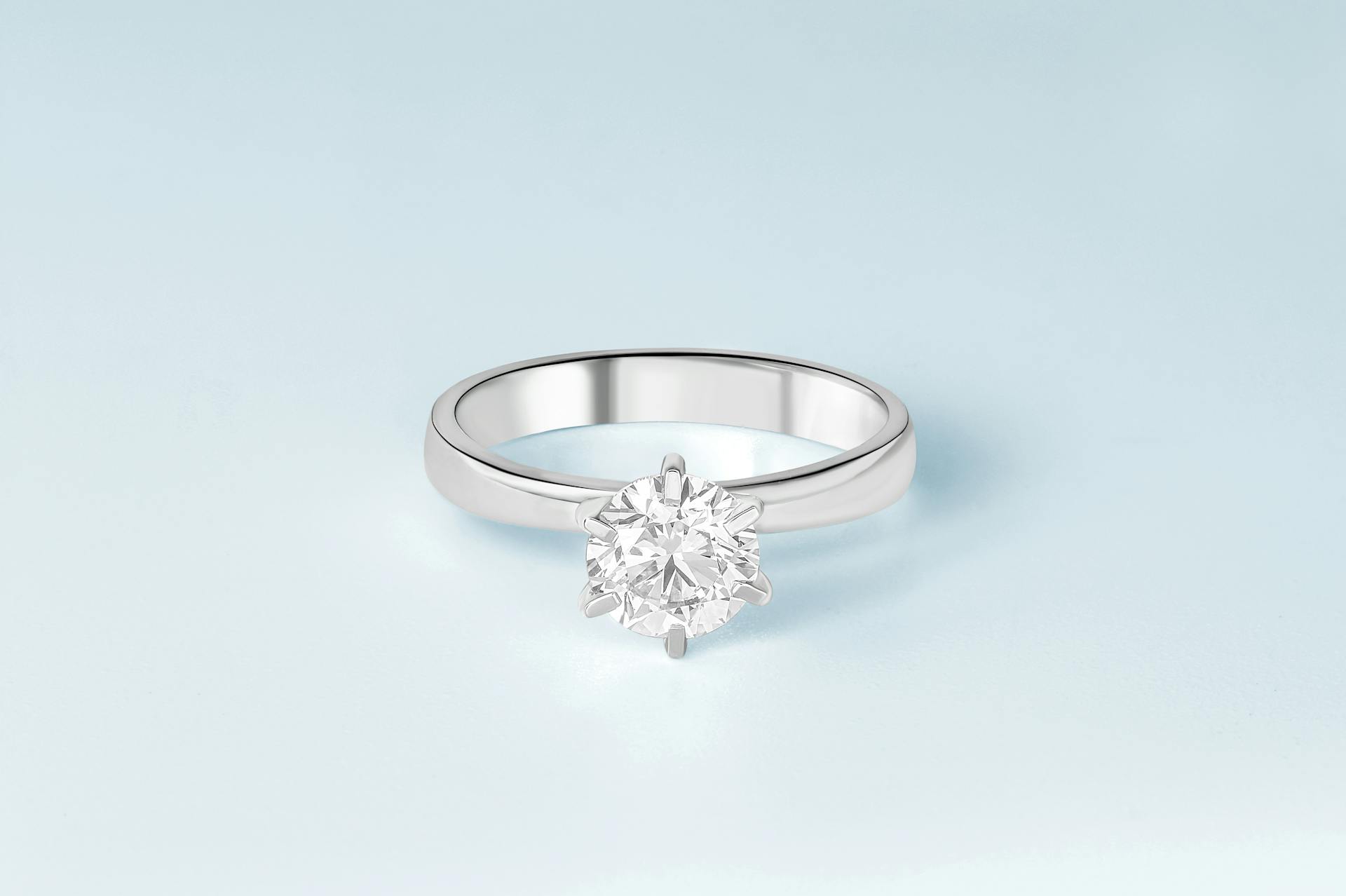 A close-up shot of a diamond ring