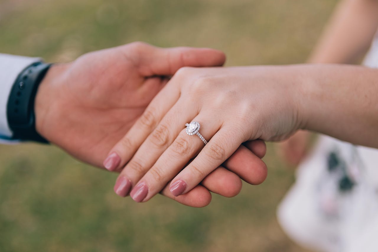 Ring on a hand