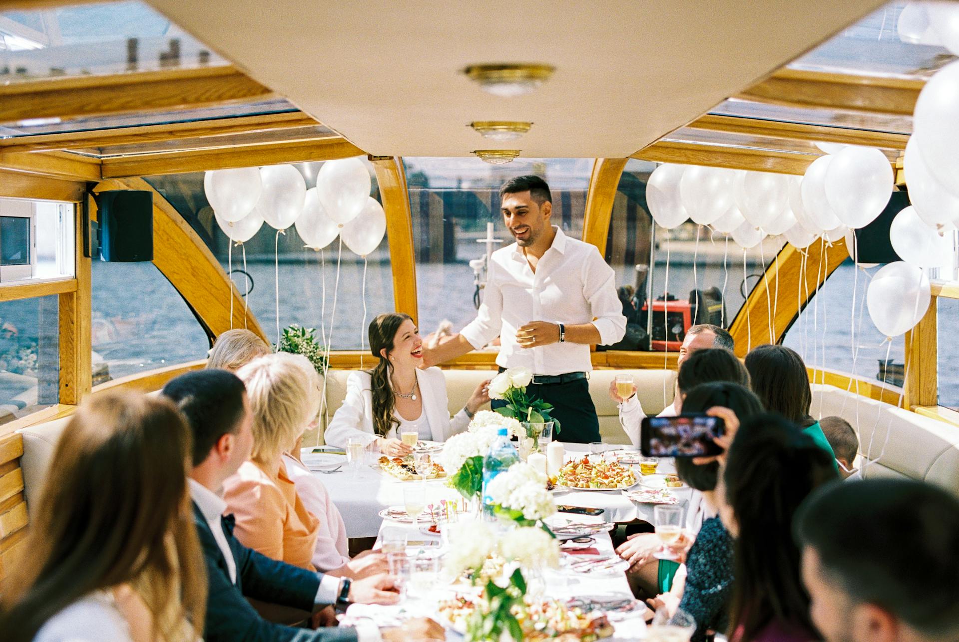 Groom giving a wedding speech