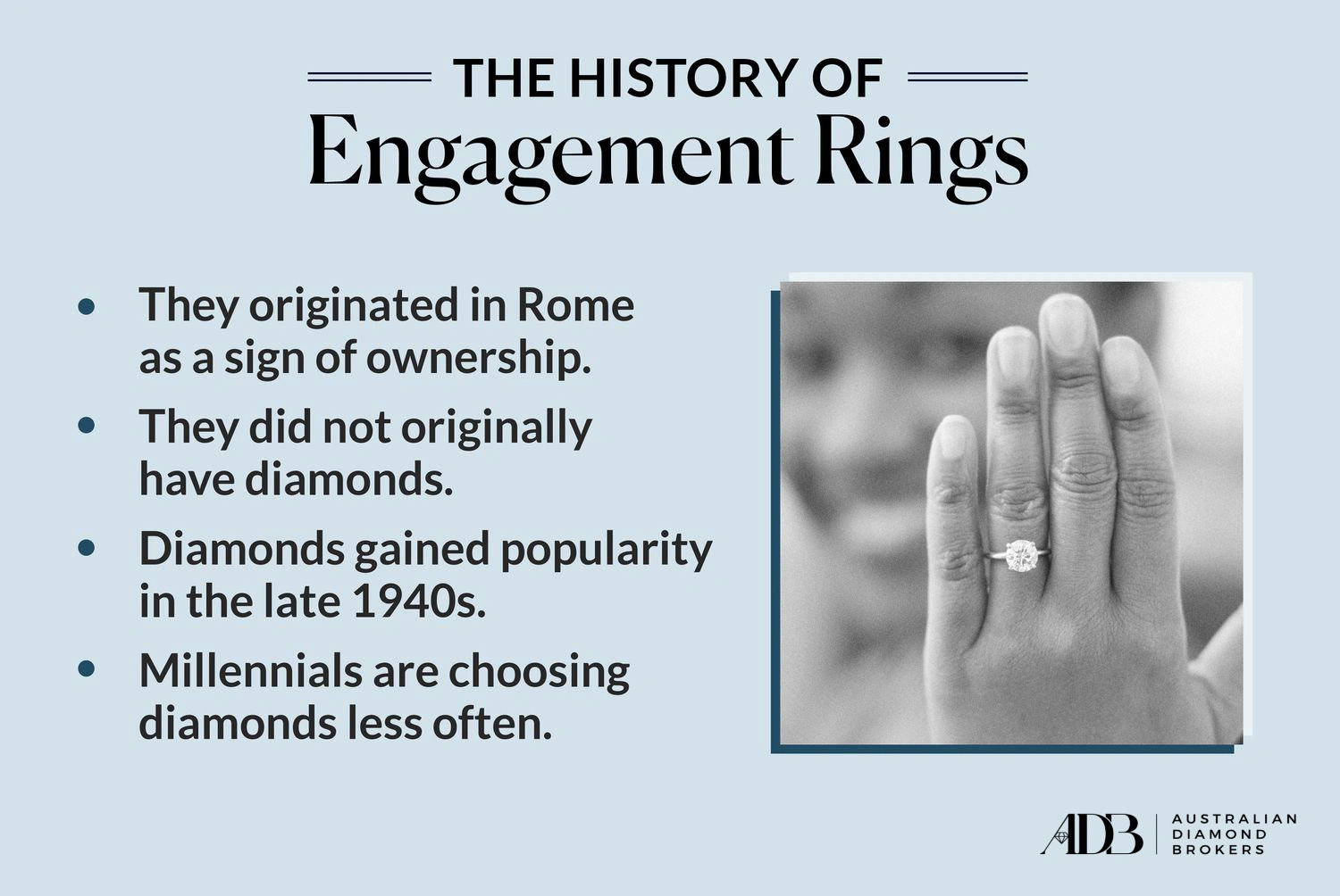 the history of diamond engagement rings