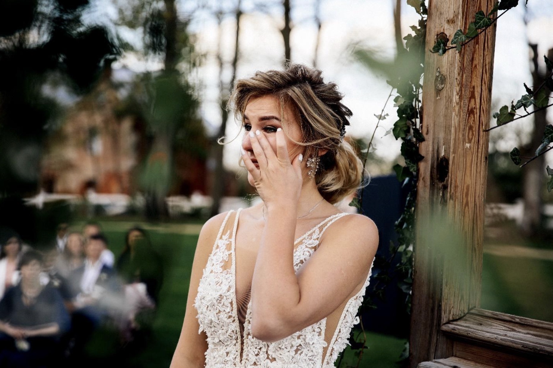 woman getting married and has wedding day nerves