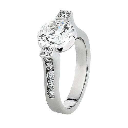 Celestial custom engagement ring