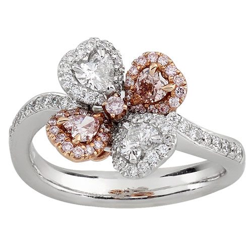Pink Petal custom engagement ring