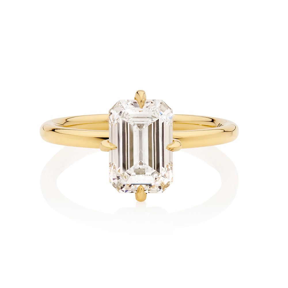 Compass - North South East West (NSEW) Solitaire custom engagement ring
