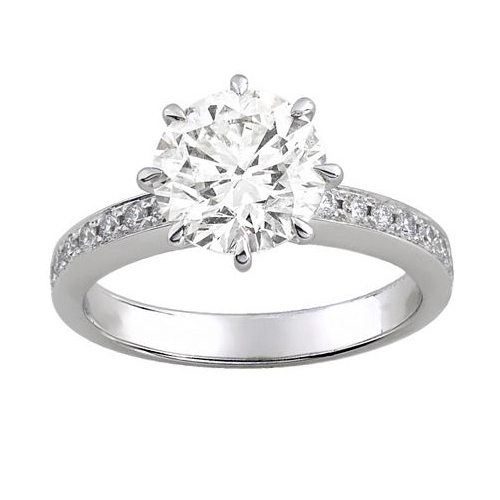 8-claw Contessa custom engagement ring