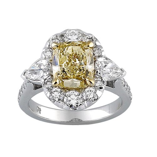 Yellow Electra custom engagement ring